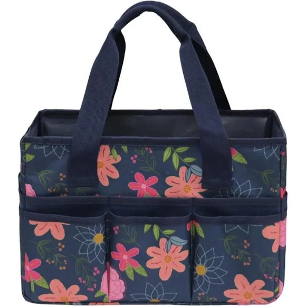 Craft Organizer Tote Bag Art Caddy with Multi-Pockets for Office Supplies